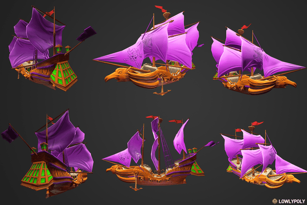 Stylized Pirate Ships