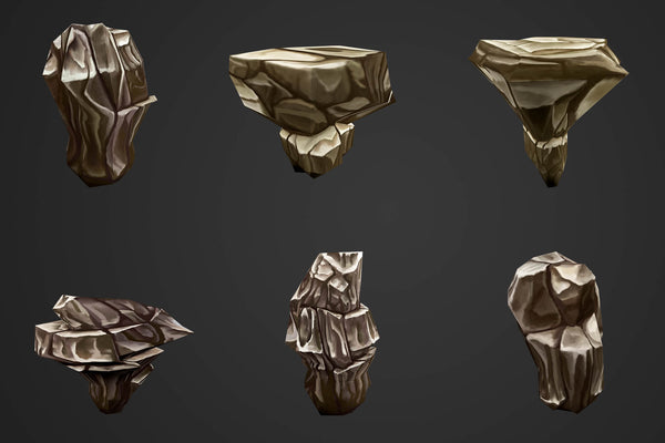 Stylized Stone and Cliffs