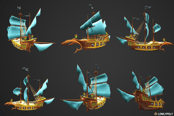 Stylized Pirate Ships