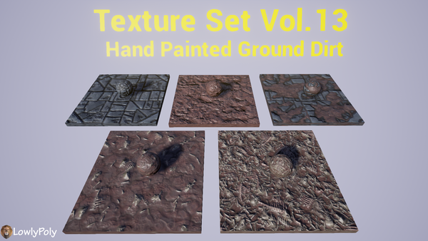 Ground Dirt Vol.13 - Hand Painted Texture Pack - LowlyPoly