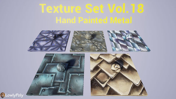Metal Vol.18 - Hand Painted Texture Pack - LowlyPoly