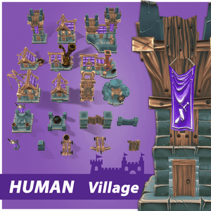 Human RTS Fantasy Building - LowlyPoly