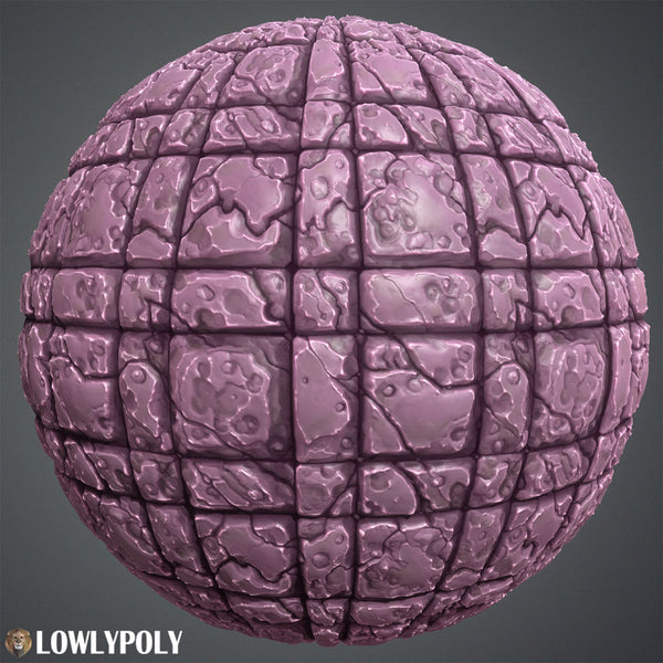 Stone Tile Vol.04 - Hand Painted Texture Pack - LowlyPoly