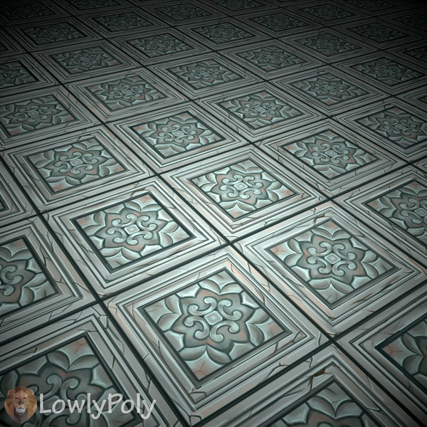 Stylized Tile Texture - LowlyPoly
