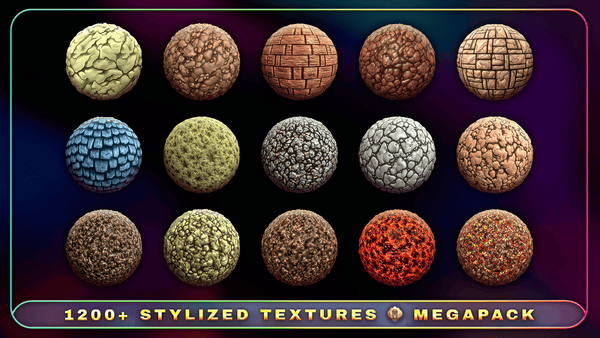 1200+ Stylized Textures - Megapack