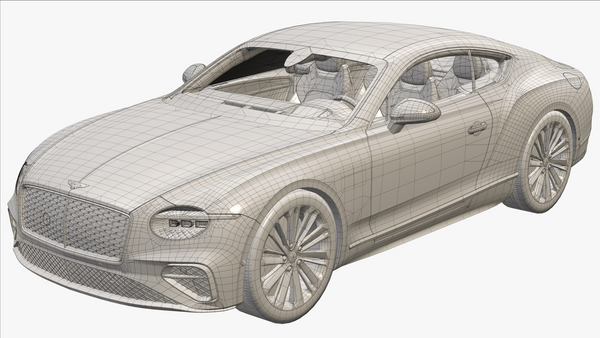 Bentley Continental GT 2024 Low-poly 3D model