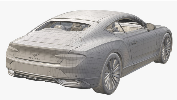 Bentley Continental GT 2024 Low-poly 3D model