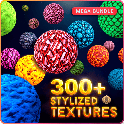 Mega Bundle 1 - 300+ Hand Painted Stylized Textures