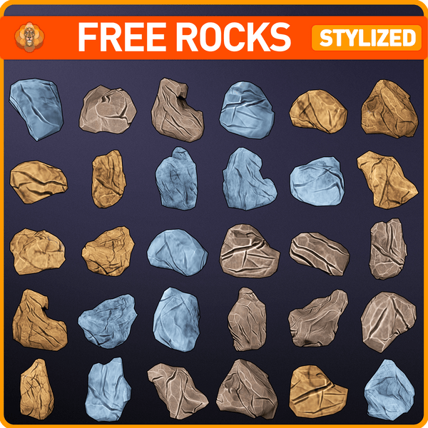 Free Stylized Rocks
