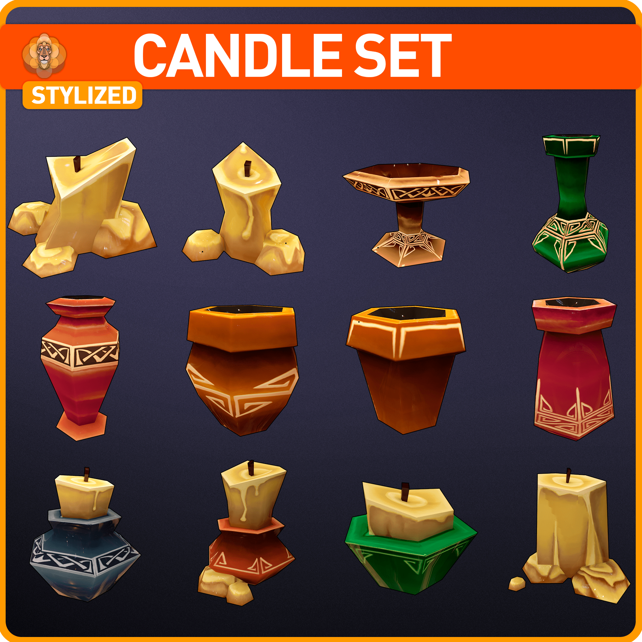 Stylized Candle Set