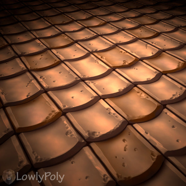 Roof Tile Vol.05 - Hand Painted Texture Pack - LowlyPoly