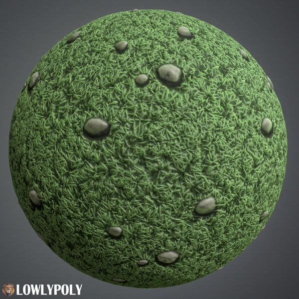 Grass Vol.64 - Game PBR Textures - LowlyPoly