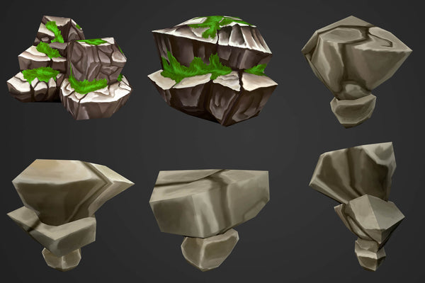 Stylized Stone and Cliffs