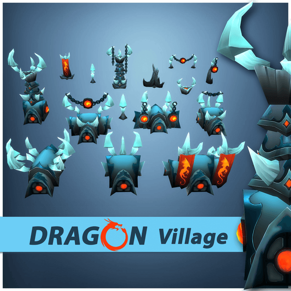 Dragon Village RTS Buildings - LowlyPoly