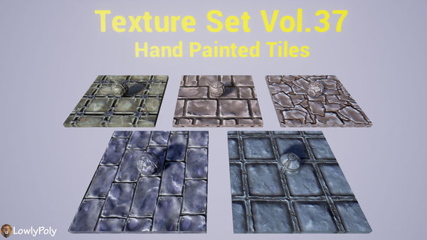 Tiles Vol.37 - Hand Painted Textures - LowlyPoly
