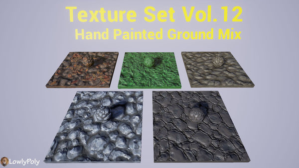 Ground Mix Vol.12 - Hand Painted Texture Pack - LowlyPoly