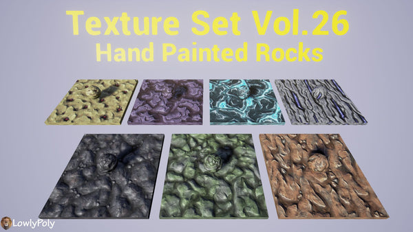 Rocks Vol.26 - Hand Painted Texture Pack - LowlyPoly