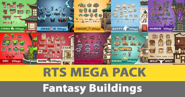 RTS Mega Pack Fantasy Buildings - LowlyPoly