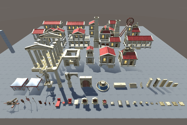 Rome RTS Fantasy Buildings - LowlyPoly