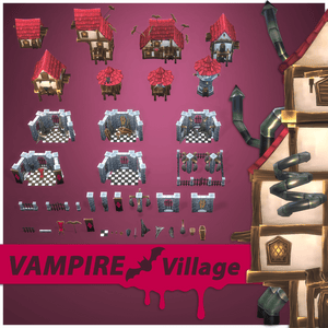 Vampire Buildings RTS Buildings - LowlyPoly