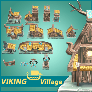 Viking RTS Fantasy Buildings - LowlyPoly