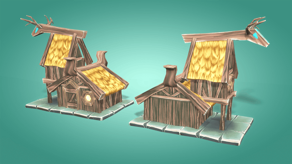Viking RTS Fantasy Buildings - LowlyPoly