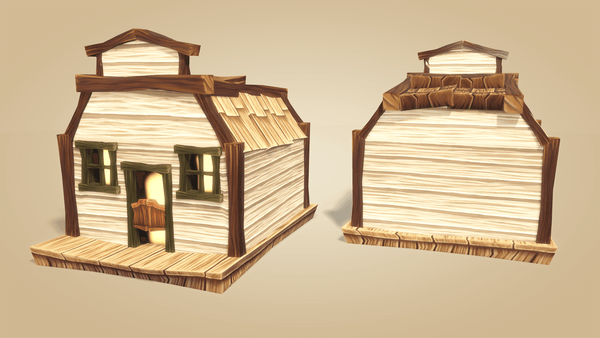 Wild West RTS Fantasy Buildings - LowlyPoly