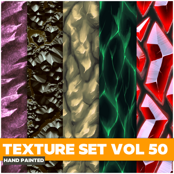 Mix Vol.50 - Hand Painted Textures - LowlyPoly