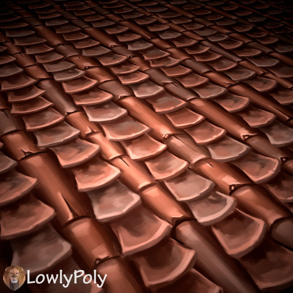 Roof Vol.30 - Hand Painted Texture - LowlyPoly