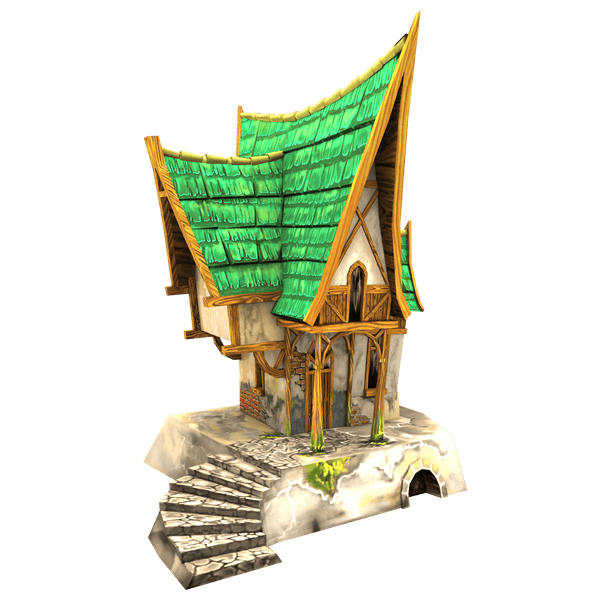 Stylized Green House - LowlyPoly