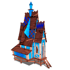 Low Poly Stylized Wooden House - LowlyPoly