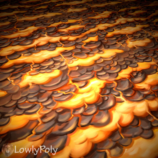 Lava Vol.28 - Hand Painted Texture - LowlyPoly