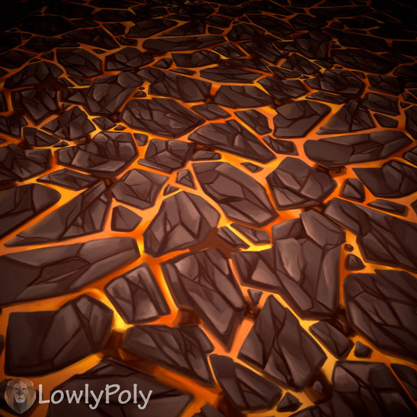 Lava Vol.28 - Hand Painted Texture - LowlyPoly
