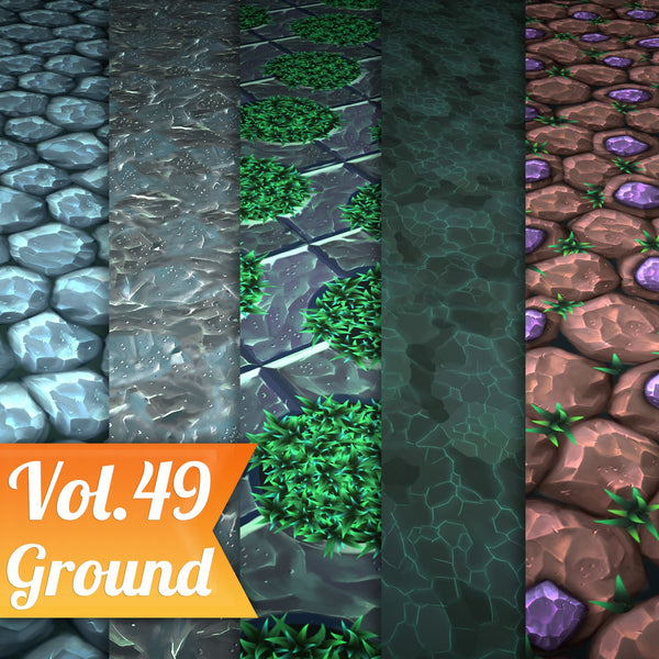 Ground Vol.49  - Hand Painted Textures - LowlyPoly