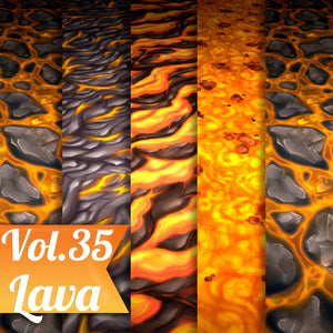 Lava Vol.35 - Hand Painted Textures - LowlyPoly