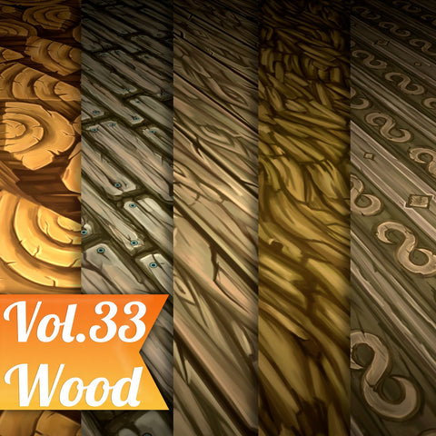 Wood Vol.33 - Hand Painted Texture - LowlyPoly