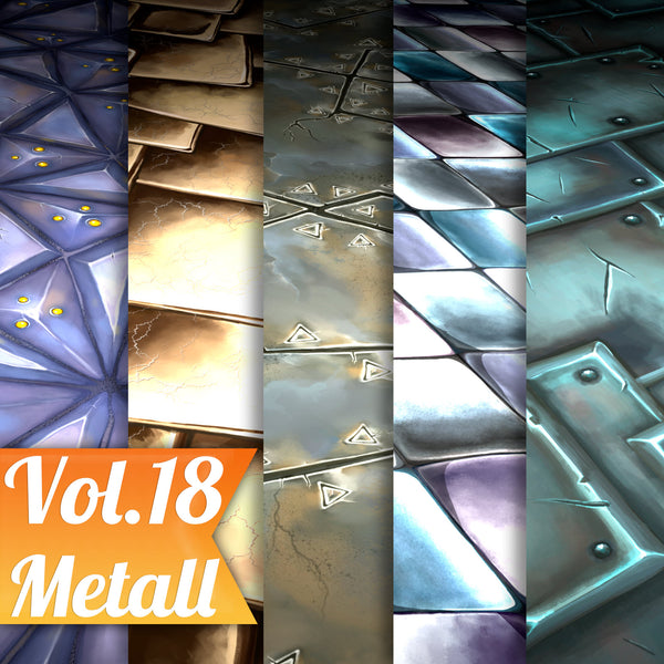 Metal Vol.18 - Hand Painted Texture Pack - LowlyPoly