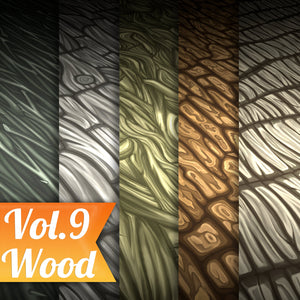 Wood Vol.09 - Hand Painted Texture Pack - LowlyPoly